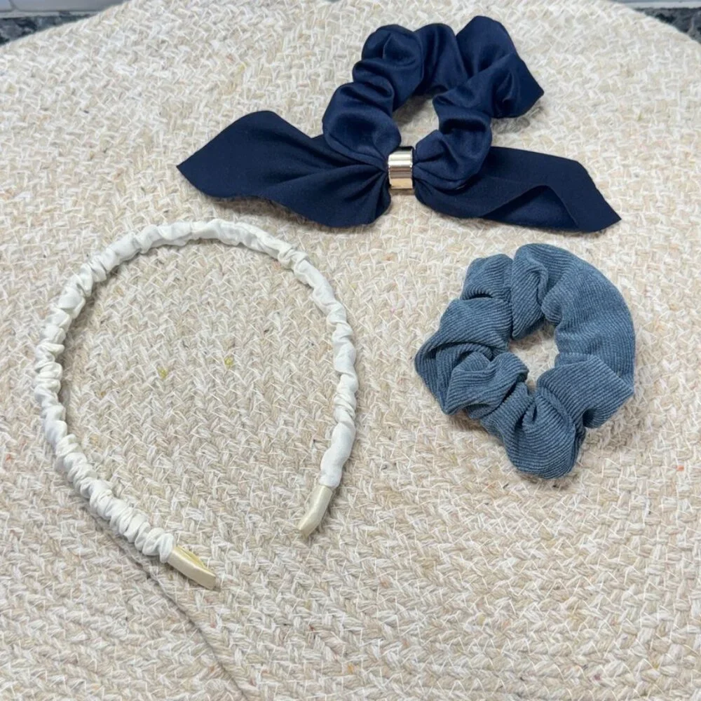 Hair Accessories Bundle | Headband & Scrunchies Set | Neutral Tones
